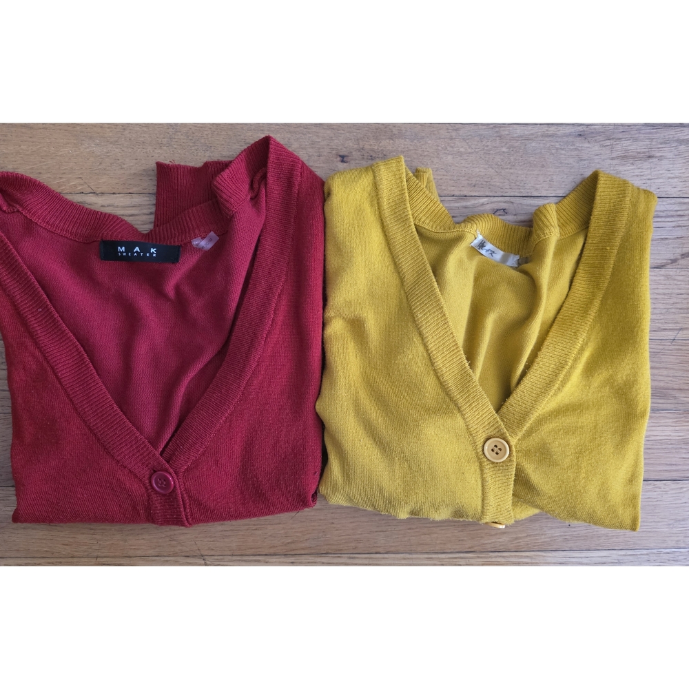 Modcloth Red and Yellow Cardigan Set - Picture 2 of 6